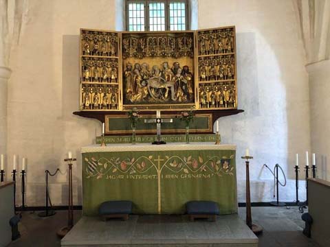 Der Altaraufsatz der Laurentii Kirche in Söderköping